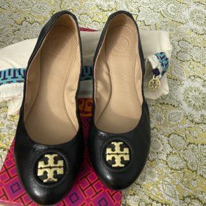 Tory Burch Allie Ballet Leather Flats Size 7